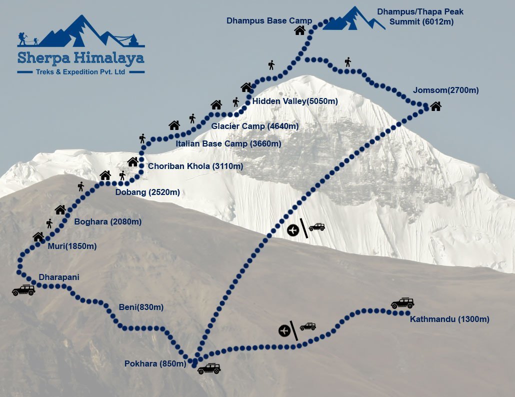 Dhampus-Peak-map