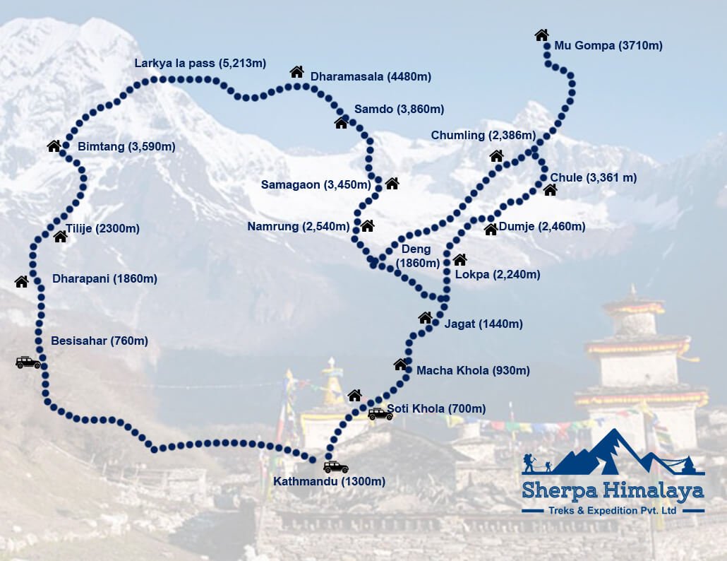Manaslu-Circuit-with-tsum-valley-trek-map
