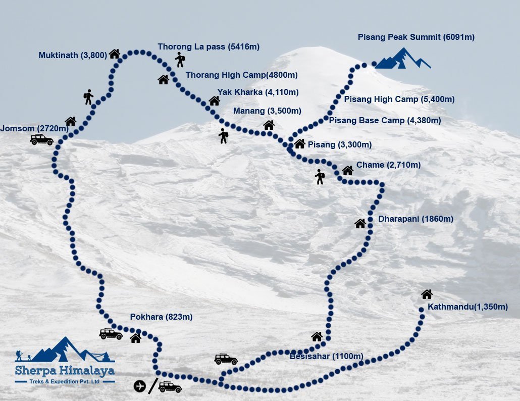 Pisang-Peak-map