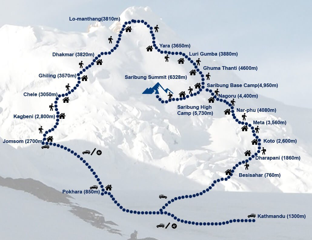 Saribung-Peak-map