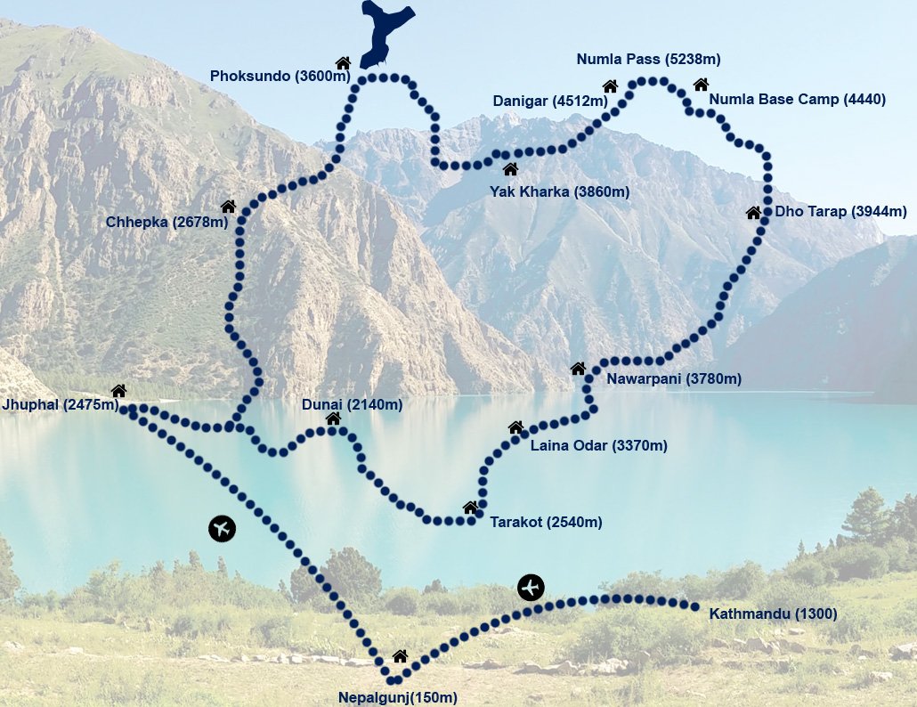 Dolpa-Circuit-Trek-map